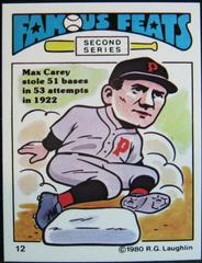 Max Carey Baseball Cards 1980 Laughlin Famous Feats Prices