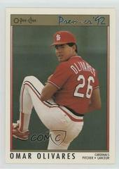 Omar Olivares #38 Baseball Cards 1992 O Pee Chee Premier Prices