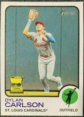 Dylan Carlson [Flip Stock] Baseball Cards 2022 Topps Heritage Prices