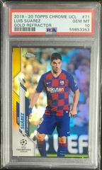Luis SuArez [Gold Refractor] Soccer Cards 2019 Topps Chrome UEFA Champions League Prices