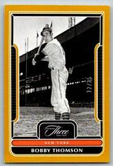 Bobby Thomson [Gold] #11 Baseball Cards 2023 Panini Three and Two Prices