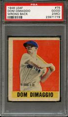 Dom DiMaggio [Wrong Back] #75 Baseball Cards 1948 Leaf Prices