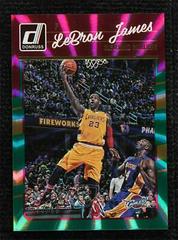 LeBron James [Green Laser] Basketball Cards 2016 Panini Donruss Prices