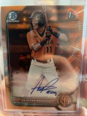 Anthony Rodriguez [Orange] #BSPA-ARZ Baseball Cards 2022 Bowman Chrome Sapphire Autographs Prices
