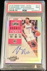 Shai Gilgeous Alexander [White Jersey Autograph] #114 Basketball Cards 2018 Panini Contenders Optic Prices