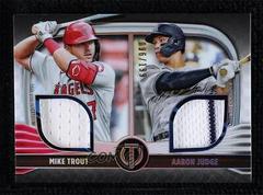 Mike Trout, Aaron Judge #DR2-TJ Baseball Cards 2022 Topps Tribute Dual Relics 2 Prices