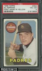 Al Ferrara [First Name in Yellow] #452 Baseball Cards 1969 Topps Prices