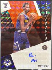 Bol Bol [Fusion Red Choice] Basketball Cards 2019 Panini Mosaic Rookie Autographs Prices