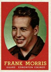 Frank Morris #7 Football Cards 1958 Topps CFL Prices