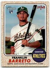 Franklin Barreto [Red Ink] #FB Baseball Cards 2017 Topps Heritage Real One Autographs Prices