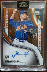 Kodai Senga [Orange] Baseball Cards 2023 Topps Chrome Black Super Futures Autographs Prices