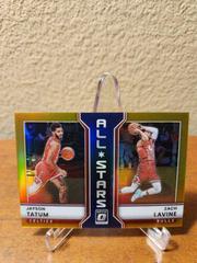 Jayson Tatum, Zach LaVine [Gold] Basketball Cards 2022 Panini Donruss Optic All Stars Prices
