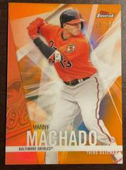 Manny Machado [Orange Refractor] #8 Baseball Cards 2017 Topps Finest Prices