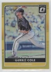 Gerrit Cole [Gold] Baseball Cards 2016 Panini Donruss Optic Prices