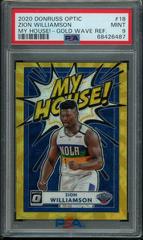 Zion Williamson [Gold Wave] #18 Basketball Cards 2020 Panini Donruss Optic My House Prices
