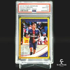 Kylian Mbappe [Press Proof Gold] #53 Soccer Cards 2018 Panini Donruss Prices