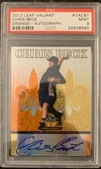 Chris Beck [Orange Autograph] #VACB1 Baseball Cards 2012 Leaf Valiant Prices
