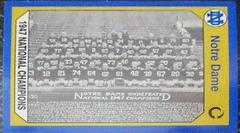 1947 National Champions Football Cards 1990 Notre Dame Collegiate Collection Prices