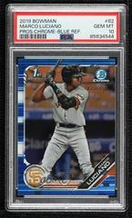 Marco Luciano [Blue Refractor] #BCP-82 Baseball Cards 2019 Bowman Chrome Prospects Prices