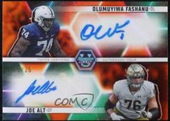 Joe Alt, Olumuyiwa Fashanu [Orange] #DA-AG Football Cards 2023 Bowman's Best University Dual Autographs Prices