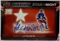 Alexis Lafreniere #2S-2 Hockey Cards 2022 Upper Deck Credentials 2nd Star Of The Night Autograph Prices