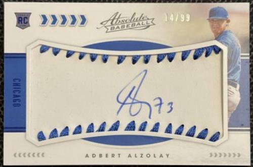 Adbert Alzolay [Material Signature Blue] #157 Baseball Cards 2020 Panini Absolute