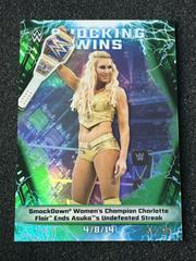 Charlotte Flair [Green] Wrestling Cards 2020 Topps WWE Chrome Shocking Wins Prices