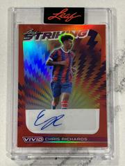 Chris Richards [Red] Soccer Cards 2022 Leaf Vivid Striking Autographs Prices