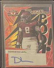 DeMarvin Leal [Crystal Red] Football Cards 2022 Leaf Valiant Autographs Here Comes the Boom Prices