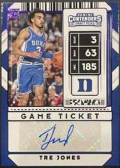 Tre Jones [Ticket Stub Autograph] #92 Basketball Cards 2020 Panini Contenders Draft Picks Prices