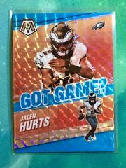 Jalen Hurts [Blue Fluorescent] #GG-5 Football Cards 2021 Panini Mosaic Got Game Prices