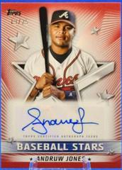 Andruw Jones [Red] #BSA-AJ Baseball Cards 2022 Topps Baseball Stars Autographs Prices