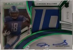 Jameson Williams [Patch Autograph Emerald] Football Cards 2022 Panini Immaculate Collection Prices