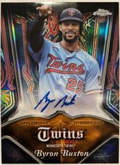 Byron Buxton [Orange] Baseball Cards 2022 Topps Chrome Pinstriped Autographs Prices