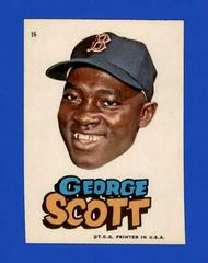 George Scott #16 Baseball Cards 1967 Topps Red Sox Stickers Prices