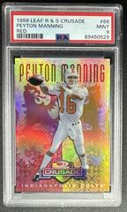 Peyton Manning [Red] #66 Football Cards 1998 Leaf Rookies & Stars Crusade Prices