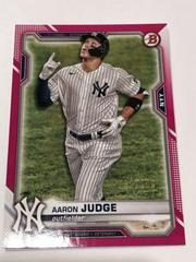 Aaron Judge [Fuscia] #74 Baseball Cards 2021 Bowman Prices