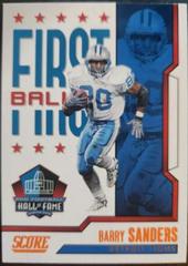 Barry Sanders [Orange] #9 Football Cards 2023 Panini Score First Ballot Prices