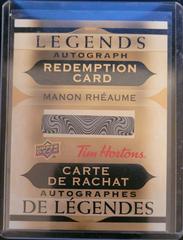 Manon Rheaume Hockey Cards 2023 Upper Deck Tim Hortons Legends Autographs Redemption Prices