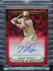 Mike Trout [Red] #DIA-MT Baseball Cards 2023 Topps Definitive Defining Images Autograph Collection Prices