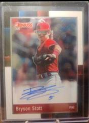 Bryson Stott #R88S-BS Baseball Cards 2022 Panini Donruss Optic Retro 1988 Signatures Prices