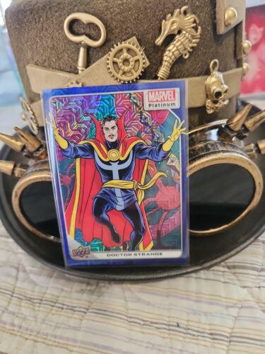 Doctor Strange [Blue Traxx] #100 Marvel 2023 Upper Deck Platinum