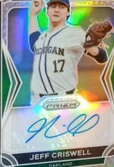 Jeff Criswell #25 Baseball Cards 2021 Panini Prizm Draft Picks Autographs Prices