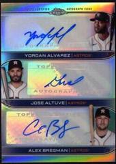 Yordan Alvarez, Alex Bregman, Jose Altuve Baseball Cards 2022 Topps Chrome Sonic Triple Autographs Prices