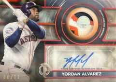 Yordan Alvarez [Red] #APA-YA Baseball Cards 2024 Topps Tribute Patch Autograph Prices