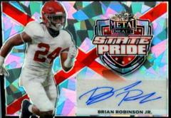 Brian Robinson Jr. [Black Crystal] #SP-BRJ Football Cards 2022 Leaf Metal Draft State Pride Prices