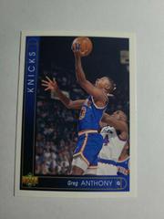 Greg Anthony Basketball Cards 1993 Upper Deck Prices