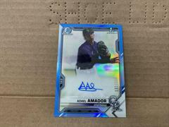 Adael Amador [Blue Refractor] #CPA-AAM Baseball Cards 2021 Bowman Chrome Prospect Autographs Prices