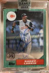 Barry Larkin [Green] Baseball Cards 2022 Topps Clearly Authentic 1987 Autographs Prices