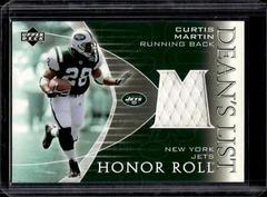 Curtis Martin Football Cards 2003 Upper Deck Honor Roll Dean's List Jersey Prices